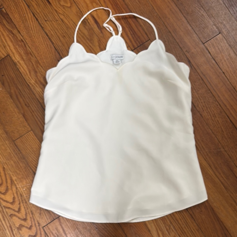 Excellent condition! J.Crew Dressy Scalloped Top, Size 00.